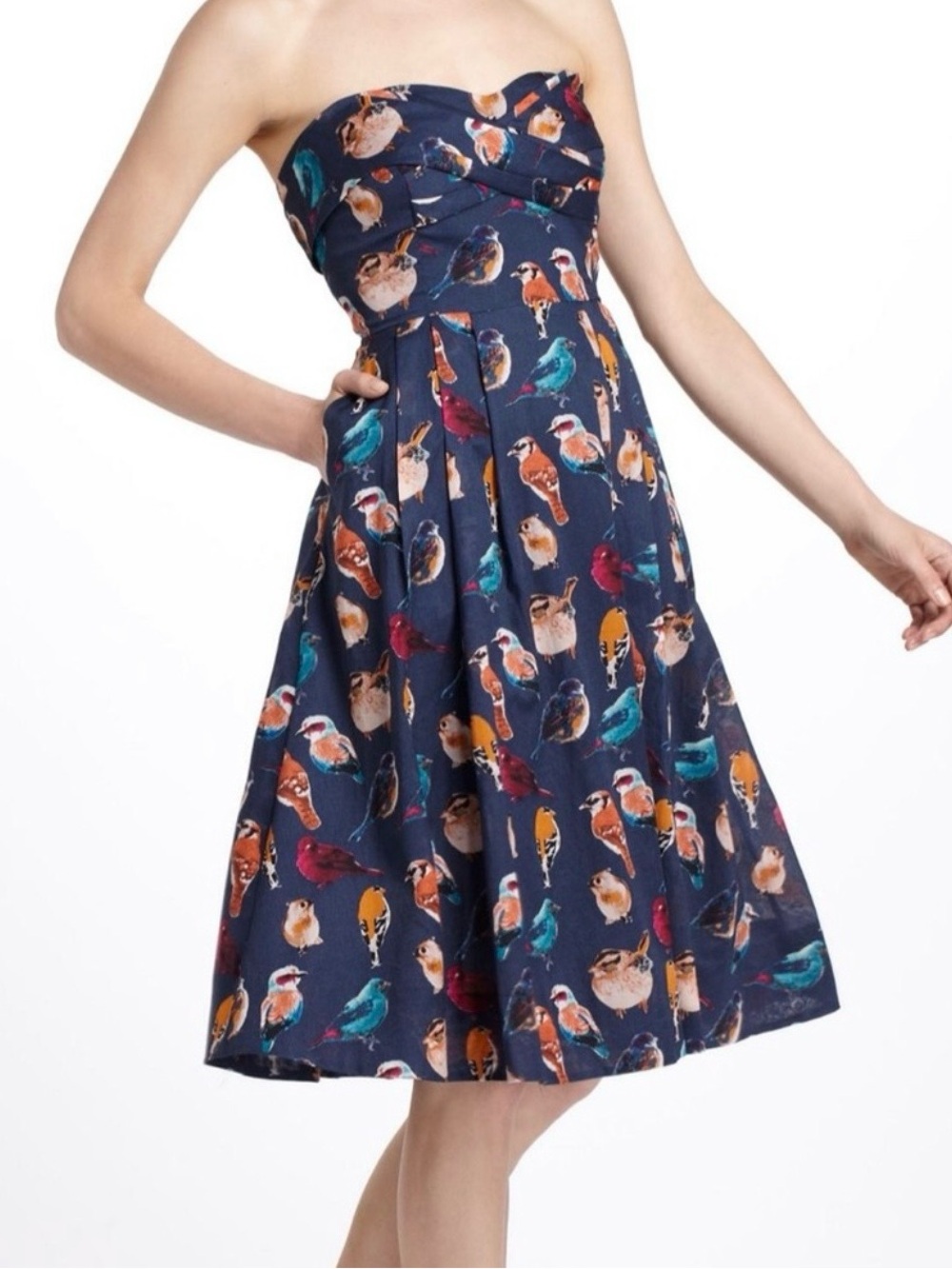 Anthropologie Maeve Native Bird Strapless Dress 8